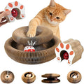 Kitten Curl Cat Toy, Magic Organ Cat Scratch Board, Foldable Cat Accordion Toy, Interactive Scratch Pad Cat Toy with Toy Bell Ball, Cat Scratchers for Physical Exercise Cats Indoor (1PC)