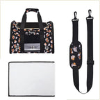 Petmolico Cat Carrier Dog Carrier, Airline Approved Soft Pet Travel Carrier with 3 Open Doors Mesh Windows for Cats Puppy 16 lbs(Large,Orange Flower)