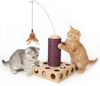 PAWISE Cat Scratcher – Reversible Cardboard Scratching Pad, Durable Cat Scratch Bowl & Bed, Interactive Scratcher for Indoor Cats & Kittens (8.6X8.6)