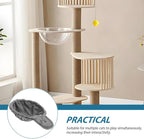 Kisangel Cat Tree Hammock Replacement 16.9 Inch Plush Cat Nest Bed Soft Spoon-Shaped Hammock for Tower Accessories Indoor Pet Furniture