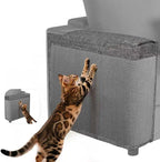 Cat Scratch Protector for Sofa - Larger Couch Protector from Cat Claws Fit for Both Arm Side of Sofa,Couch Corner Scratcher with Expanded Coverage Color-Matched Sisal Pad Universal Fit (Dark Grey)