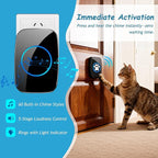 Edge Touch Dog Bell – Blk Long-Range Wireless Dog Door Bell 1000ft with LED, Waterproof Dog Buttons & Dog Clicker for Communication, Durable Bells for Dog Training to Go Outside(2 Bells & 1 Chime)