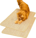 2Pack Cat Scratching Mat,23.6 X 15.7 Inch, Sisal Cat Scrater Mat with Jute Border,Protect Sofas, Carpets,Floor, Bed,and cat Paws,Beige