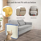 Cat Scratch Furniture Protector with Natural Sisal for Protecting Couch Sofa Chair Furniture,Couch Cat Scratch Protector 23.6" W*19.7" H (Dark Blue, Right Hand)