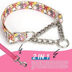 Choke Collar for Dogs - Cartoon Dog Adjustable Training Slip Collar with Chain, Anti Pull Design for Medium & Large Dogs(L)