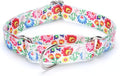 Martingale Dog Collars - Flower Multicolor Cute Patterns, Adjustable Nylon Training Dog Collar Suitable for Boy and Girl Dogs Medium Large Dogs (M, White2)