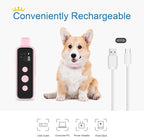 Bousnic Dog Shock Collar for 2 Dogs - (8-120lbs) Waterproof Rechargeable Electric Dog Training Collar with Remote for Small Medium Large Dogs with Beep Vibration Safe Shock Modes(Pink)