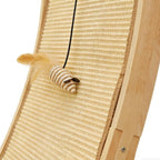 Cat Scratch Pad - Interactive Furniture Protector Cat Toy - Sisal Scratching Ramp with Toy Ball | for Indoor Home Living Room Pets Kittens Rabbits Puppy Corner Floor