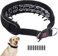Martingale No Pull Dog Collar for Large Medium Dogs Training Walking, Heavy Duty Nylon Reflective Adjustable Anti Pull Slip Collar with Buckle M Black
