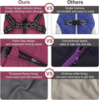 Warm Dog Winter Coat, Fashion Pet Cold Weather Jacket with Built-in Harness, Reflective & Adjustable Comfortable Pet Vest, Windproof Apparel for Small Medium Large Dogs (Purple)