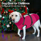 SUNFURA Dog Coat, Warm Dog Jacket with Harness Built in, Waterproof Pet Winter Coat Snowsuit with Zipper, Reflective Fleece Jacket for Extra Large Dogs, Weimaraner, Hot Pink XXL