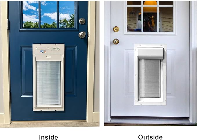 Power Pet Roll Up Automatic Electronic WiFi Pet Door by High Tech Pet - Space-Saving, Pet Operated Dog Door, App Control, Safe, Secure, Air Tight (Door Mount, Large)