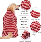 Dog Coats Autumn Winter Jumpsuit for Large Medium Dogs, Warmer Recovery Suit Polar Fleece Dog Bodysuit Lightweight Pajamas Pullover Stretchy Onesie Four-Legged Cold Weather Clothes (4XL, Xmas)