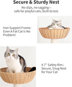 Modern Cat Tree for Large Cat, Wood Cat Tower Heavy Duty with Scratch Post for Indoor Big Cats (133cm (Natural Wood))