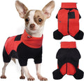 DENTRUN Small Dog Winter Coat, Warm Fleece Jacket with Removable Turtleneck, Dog Cozy Sweater, Puppy Cold Weather Outfit, Windproof Costume, Soft Woolly Pajamas