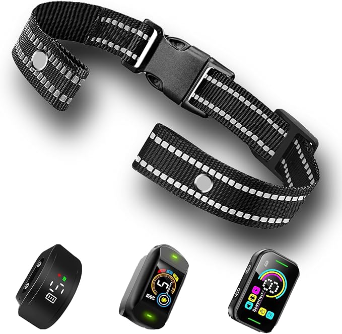 Dog Collar Replacement Strap,Replacement Collar for Training Shock Collar Reflective Adjustable Bark Collar Strap Compatible with Most Training Receivers ﻿