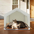 Outdoor Meduim Pet Shade Shelter Tent - Stainless Steel Frame with Ground Stakes for Stability, Spacious Sun Canopy for Dogs, Cats & Other Pets