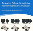 Soft Ring Blk Dog Bells to Go Outside - Wireless Dog Door Bell with 1000ft Range, 60 Melodies, LED, Waterproof Potty Training Bell for Dogs - Dog Door Bells for Potty Training(2 Receivers & 1 Bell)
