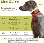 Mayerzon Martingale No Pull Collar for Large Medium Dogs, Patented Dog Walking Training Collar for Pulling, 1.5'' Wide Alloy Buckle, Neoprene Padded, Adjustable, Reflective, Easy to Use(XL, Brown)