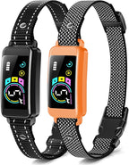 Bark Collar, 2 Pack Smart Dog Bark Collar for Large Medium Small Dogs, Anti Barking Device for Dogs Training Collar with Beep Vibration Harmless Shock, 5 Adjustable Sensitivity (Orange)