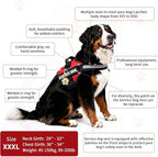 Service Dog Vest, ID Tag + 50 ADA Information Cards, Service Dog Harness w Patch in Sizes XX Small to XXX Large, Ruggedized Metal Tag, Service Animal Information Cards, ESA Accessory Set XXX-Large