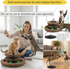 Magic Organ Cat Scratcher Toy, Kitty Curls Cat Scratcher Accordion Foldable Kurlz-Style Cat Toy with Strong Suction Cup & Metal Teaser Wand - DIY Interactive Shapes for Indoor Cats