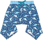 HDE Dog Swim Trunks Hawaiian Board Shorts Beach Pool Swimsuit for XS to XXL Dogs Blue Sharks - M