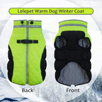 Lelepet Dog Coat Warm Dog Winter Coat Waterproof Dogs Jacket with Harness Built in Reflective Pet Fleece Vest Zip-Up Cold Weather Coats for Extra Large Dogs Turtleneck & Windproof Coats Great Dane 3XL