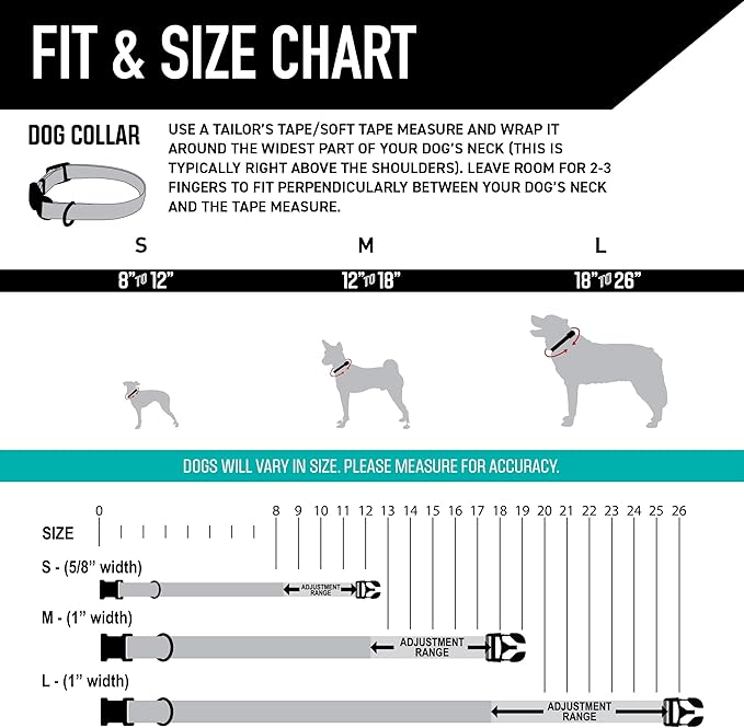 Wolfgang Heavy Duty, Adjustable Dog Collar with Quick Release Nylon Buckle for Walking & Training, WildWolf Print, Medium