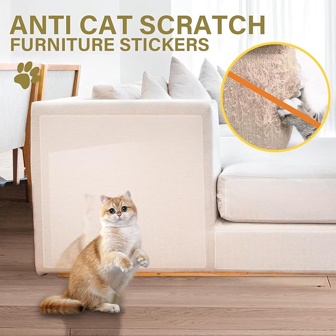 Door Protector from Dog Scratching - Cat Scratch Door Frame Single Side Adhesive Protector Anti Dog Scratch Door Guard for Dogs Clear - 200" x 8.2"