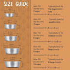 PEGGY11 Deep Stainless Steel Anti-Slip Dog Bowls - 2-Pack, 8 Cups