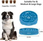 4 Cups Slow Feeder Dog Bowls Large Breed, Anti-Choking Pet Supplies, Maze Dog Food Bowl, Puzzle Feeder That Slow Down Eating 2PCS