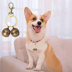 Copper Bells for Dog Collars with Snap Clips - Dog Bells to Go Outside,Made of Pure Copper for Dogs/Cat - Clear Sound & No Rust - Know Where Your Pet