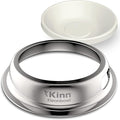 Kinn Kleanbowl Pet Bowl Stainless Steel Frame with Compostable Refills, 24 oz (Pack of 1) – Spill-Proof Stable Disposable Dog Bowls for Easy Cleaning and Healthy Pets, No Plastic