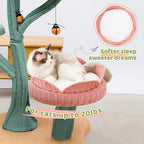 Happy & Polly Tulip Design 47.8-in Fleece Large Cat Tree (Pink)
