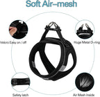 Dog Harness for Small Dogs and Leash Set, Honeycomb Grid, Reflective Lightweight Harness & Anti-Twist Pet Lead (Multi Color, Size: XS-S-M) (M, Black)