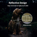 Reflective Tactical Dog Collar Adjustable for Training and Service K9 Dog Collar with Military Nylon Heavy Duty Metal Buckle and Control Handle for Medium and Large Dogs,1.5" Width Brown M