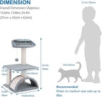 ScratchMe Tree Condo with Scratching Post, Cat Tower Pet Play House with Toy,24.4 inch(62cm), Grey