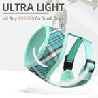 PUPTECK Soft Mesh Dog Harness and Leash Set Pet Puppy Cat Comfort Padded Vest No Pull Harnesses, Green, XS