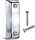 Dreyoo Metal Doorbell Push Button, Heavy Duty Metal Door Bell Wired Button LED Lighted Wall Mounted Door Bell Push Buttons for Home Universal Garage Opener Switch Property in Copyright(Silver)