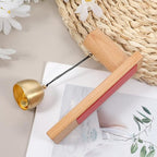 Shopkeepers Bell for Door Opening, Vintage Wooden Wind Chime Doorbell with Brass Bell, Unique Ornaments as Hanging Decoration for Business When Entering, Dog Door Bell, Self-Adhesive, 2Pack