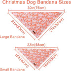 Summer Dog Bandana, UP URARA PUP Orange Bandana for Small Large Dogs, Cotton Handkerchief Cute Flower Puppy Triangle Bid Scarf for Boy Girl Dogs