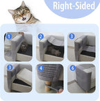 Cat Scratch Couch Protector with Natural Sisal for Protecting Couch Sofa Chair Furniture 23.6" L*19.7" W(Smoke Gray, Right Hand)