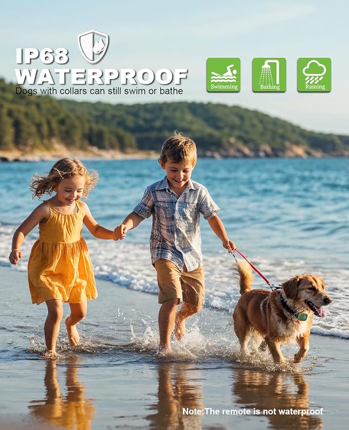 Dog Shock Collar with 2600FT Range, Security Lock, IP68 Waterproof Dog Training Collar with 3 Modes Beep/Vibration/Shock, Rechargeable Ecollar Suitable for Small Medium Large (Gray)