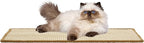 SAFAVIEH Cat Scratch Mat Pad Collection, 12" x 20" Oval, Beige, Sisal & Jute Boucle Weave, Velcro & Slip Resistant Backing