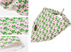 Lionet Paws St. Patrick's Day Dog Bandana Washable Cotton Brown Handkerchief Scarf Triangle Clover Bandana for Small Medium Dogs Girl Boy