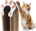 2-Pack Kitty kurls cat Scratcher – Foldable Kitty Curls Scratching Board, Magic Organ cat Toy with Reversible Corrugated Pads for Indoor Cats