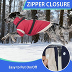 MIGOHI Snowproof Dog Jacket with Harness Reflective Small Dog Coat with Sleeves,Waterproof Fleece Winter Puffer Jacket for Dogs,Turtleneck Puppy Coats for Dogs Chilly Day,S,Pink
