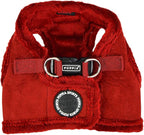 Puppia Terry Vest Dog Harness Step-in Winter Suede Warm No Choke No Pull Training Walking for Small and Medium Dog, Wine, Medium