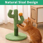 Cat Tree for Indoor Cats — Cactus-Shaped Mini Scratching Post, Compact Apartment Tower for Kittens & Adult Cats, Fun Play & Furniture Protection